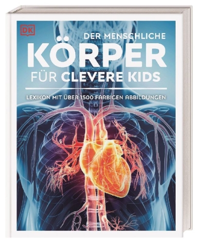 Buchcover und Innenansicht für das Buch: Wissen für clevere Kids. Der menschliche Körper für clevere Kids