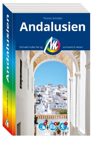 Buchcover und Innenansicht für das Buch: MICHAEL MÜLLER REISEFÜHRER Andalusien