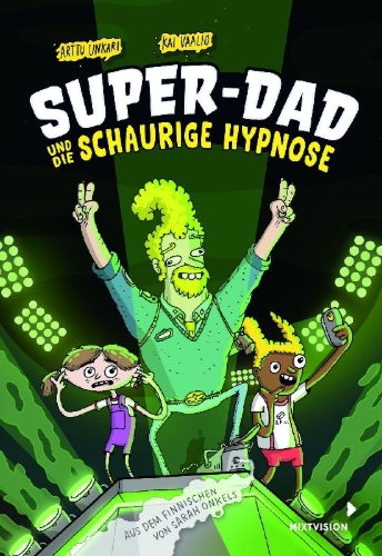 Buchcover und Innenansicht für das Buch: Isämies ja hyytävä hypnoosi