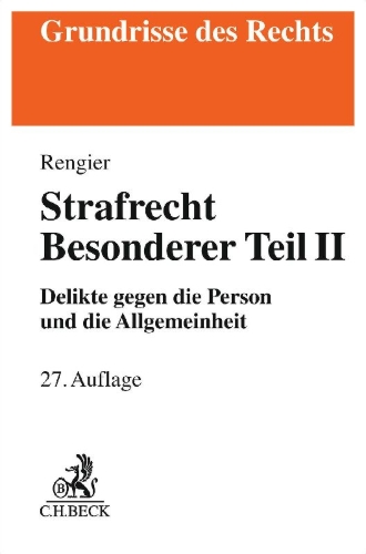 Buchcover und Innenansicht für das Buch: Strafrecht Besonderer Teil II