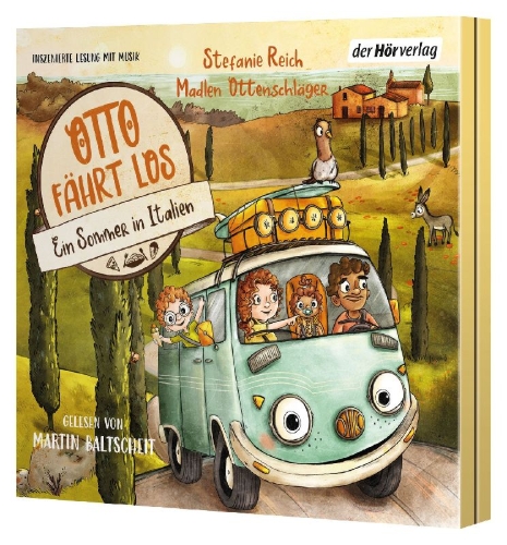 Buchcover und Innenansicht für das Buch: Otto fährt los - Ein Sommer in Italien