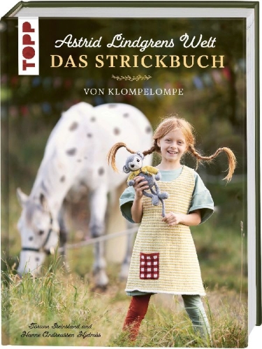 Buchcover und Innenansicht für das Buch: Astrid Lindgrens Welt - Das Strickbuch