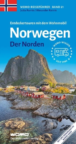 Buchcover und Innenansicht für das Buch: Entdeckertouren mit dem Wohnmobil Norwegen Der Norden