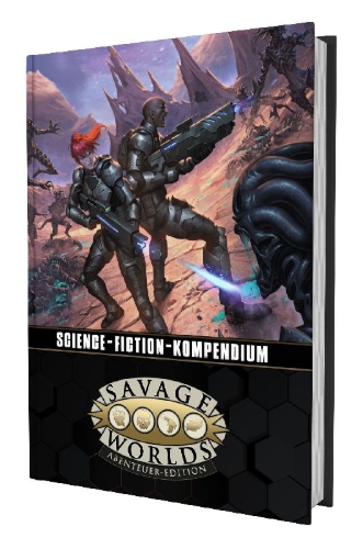 Buchcover und Innenansicht für das Buch: Savage Worlds - Science-Fiction-Kompendium