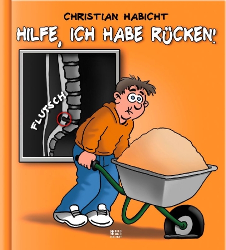 Buchcover und Innenansicht für das Buch: Hilfe, ich habe Rücken!