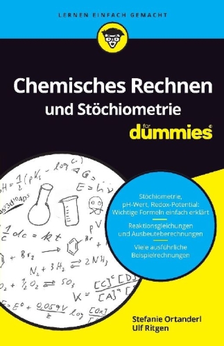 Buchcover und Innenansicht für das Buch: Chemisches Rechnen und Stöchiometrie für Dummies