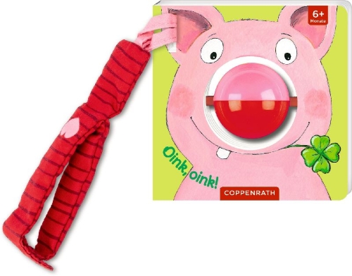 Buchcover und Innenansicht für das Buch: Mein erstes Kugel-Buggybuch: Oink, oink!