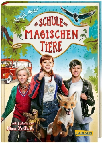 Buchcover und Innenansicht für das Buch: Die Schule der magischen Tiere: Das Buch zum Film
