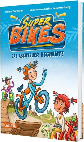 Buchcover und Innenansicht für das Buch: SUPERBIKES Das Abenteuer beginnt!
