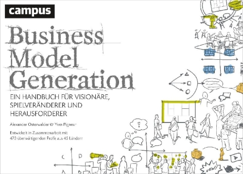Buchcover und Innenansicht für das Buch: Business Model Generation - A Handbook for Visionaries, Game Changers, and Chall