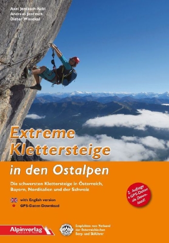 Buchcover und Innenansicht für das Buch: Extreme Klettersteige in den Ostalpen