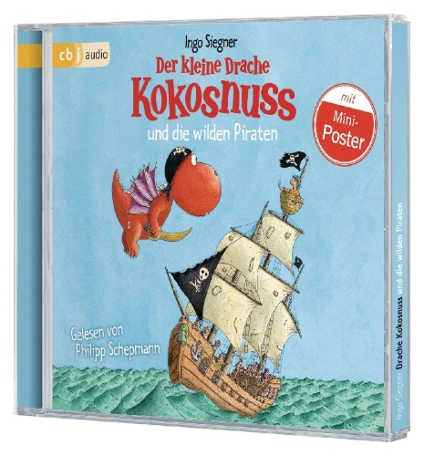 Buchcover und Innenansicht für das Buch: Der kleine Drache Kokosnuss 09 und die wilden Piraten