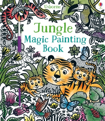 Buchcover und Innenansicht für das Buch: Magic Painting: Jungle