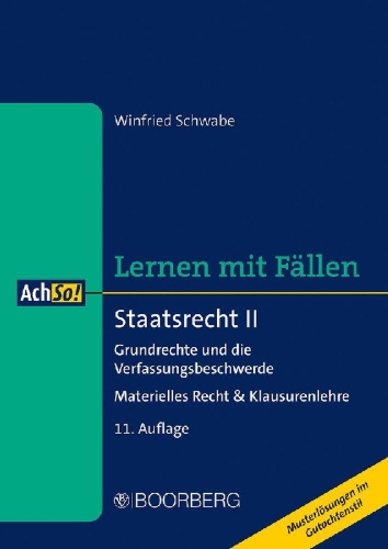 Buchcover und Innenansicht für das Buch: Staatsrecht II