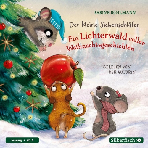 Buchcover und Innenansicht für das Buch: Der kleine Siebenschläfer: Ein Lichterwald voller Weihnachtsgeschichten