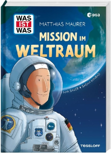 Buchcover und Innenansicht für das Buch: WAS IST WAS Mission im Weltraum