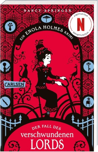 Buchcover und Innenansicht für das Buch: Enola Holmes: Der Fall des verschwundenen Lords