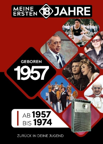 Buchcover und Innenansicht für das Buch: Geboren 1957