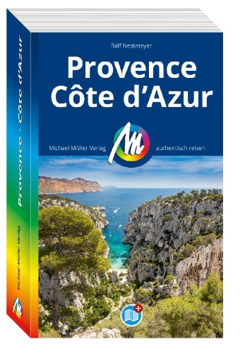 Buchcover und Innenansicht für das Buch: MICHAEL MÜLLER REISEFÜHRER Provence & Côte d'Azur