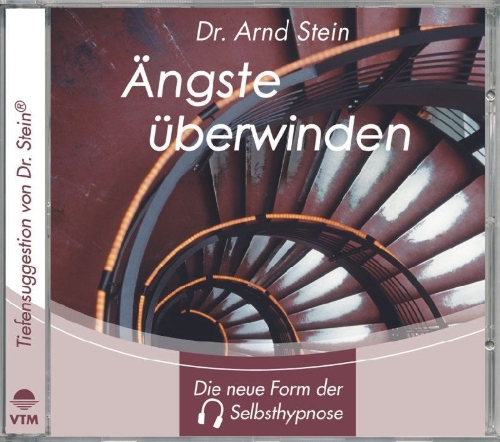 Buchcover und Innenansicht für das Buch: Ängste überwinden. Stereo-Tiefensuggestion. CD