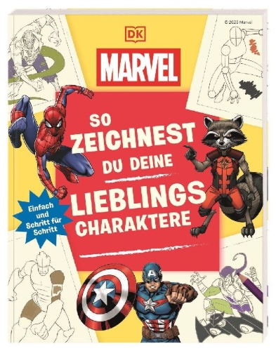 Buchcover und Innenansicht für das Buch: Marvel. So zeichnest du deine Lieblingscharaktere