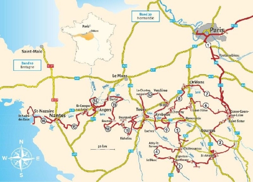 Buchcover und Innenansicht für das Buch: Entdeckertouren mit dem Wohnmobil Tal der Loire
