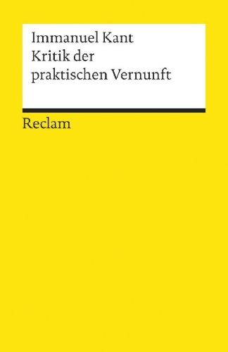 Buchcover und Innenansicht für das Buch: Kritik der praktischen Vernunft
