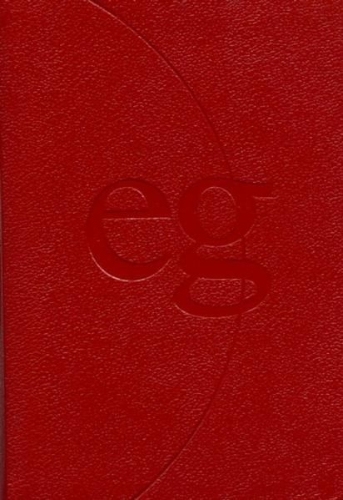 Buchcover und Innenansicht für das Buch: Evangelisches  Gesangbuch. Ausgabe für die Landeskirchen Rheinland, Westfalen und Lippe. Taschenausgabe rot mit Goldschnitt im Schuber