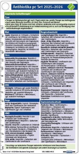 Buchcover und Innenansicht für das Buch: Antibiotika pocketcard Set 2025-26
