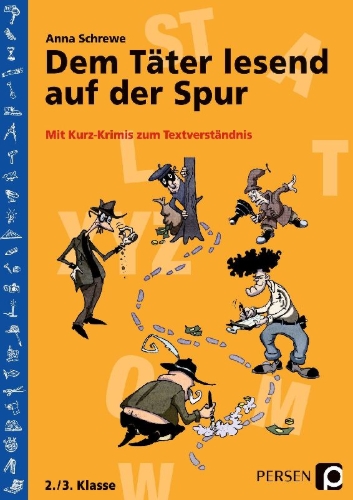 Buchcover und Innenansicht für das Buch: Dem Täter lesend auf der Spur