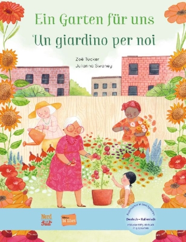 Buchcover und Innenansicht für das Buch: Ein Garten für uns