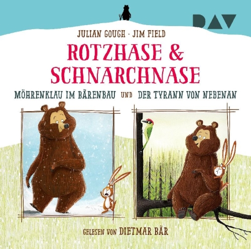 Buchcover und Innenansicht für das Buch: Rotzhase & Schnarchnase - Möhrenklau im Bärenbau und Der Tyrann von nebenan
