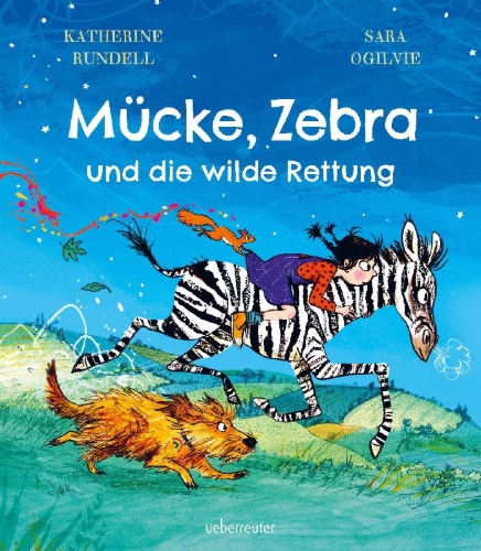Buchcover und Innenansicht für das Buch: Mücke, Zebra und die wilde Rettung