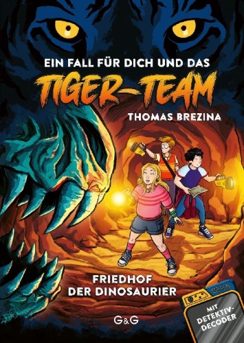 Buchcover und Innenansicht für das Buch: Tiger-Team - Friedhof der Dinosaurier