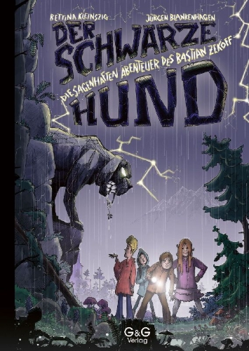 Buchcover und Innenansicht für das Buch: Die sagenhaften Abenteuer des Bastian Zekoff - Der schwarze Hund