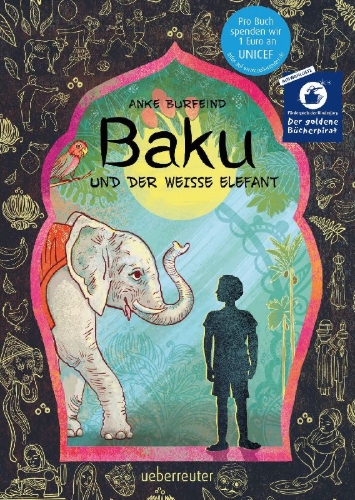 Buchcover und Innenansicht für das Buch: Baku und der weiße Elefant