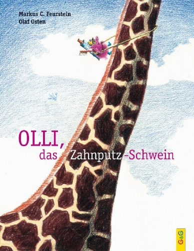 Buchcover und Innenansicht für das Buch: Olli, das Zahnputz-Schwein