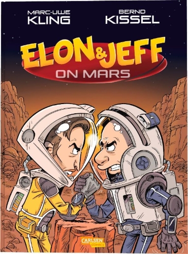 Buchcover und Innenansicht für das Buch: Elon & Jeff on Mars