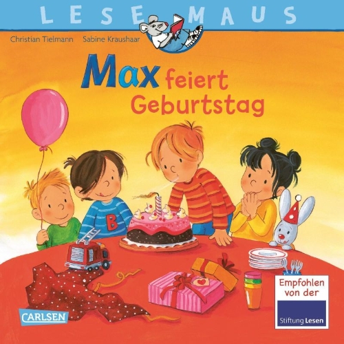 Buchcover und Innenansicht für das Buch: LESEMAUS 21: Max feiert Geburtstag
