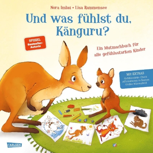 Buchcover und Innenansicht für das Buch: Und was fühlst du, Känguru?
