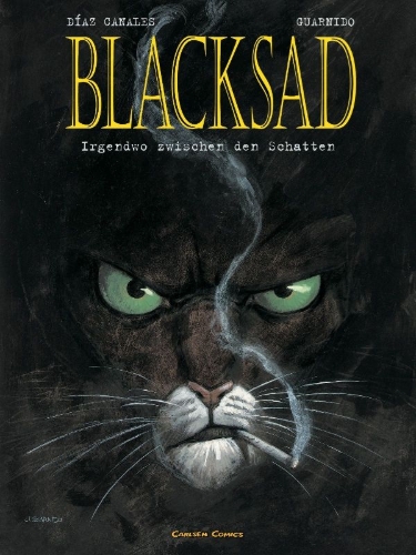 Buchcover und Innenansicht für das Buch: Blacksad 01. Irgendwo zwischen den Schatten