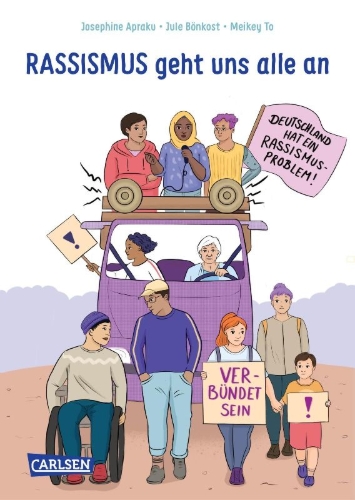 Buchcover und Innenansicht für das Buch: Rassismus geht uns alle an