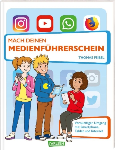 Buchcover und Innenansicht für das Buch: Mach deinen Medienführerschein