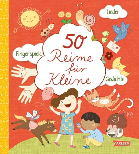 Buchcover und Innenansicht für das Buch: 50 Reime für Kleine