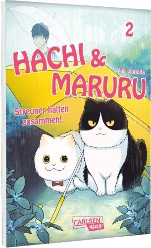 Buchcover und Innenansicht für das Buch: Tsure-neko Maruru to Hachi