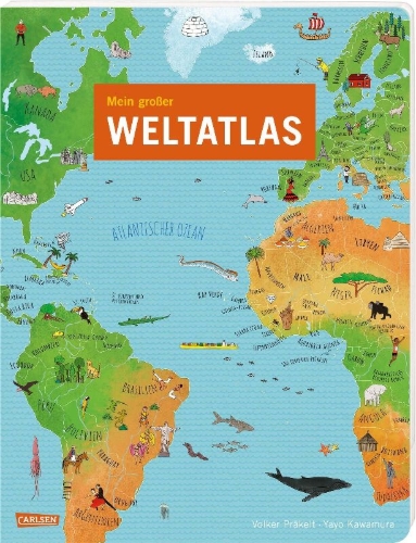 Buchcover und Innenansicht für das Buch: Mein großer Weltatlas