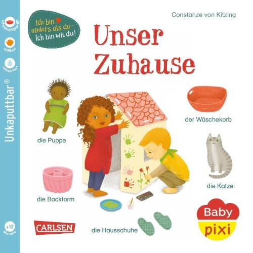Buchcover und Innenansicht für das Buch: Baby Pixi (unkaputtbar) 144: Unser Zuhause