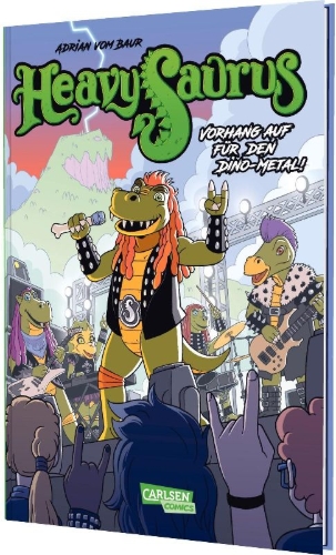 Buchcover und Innenansicht für das Buch: Heavysaurus - Der Comic