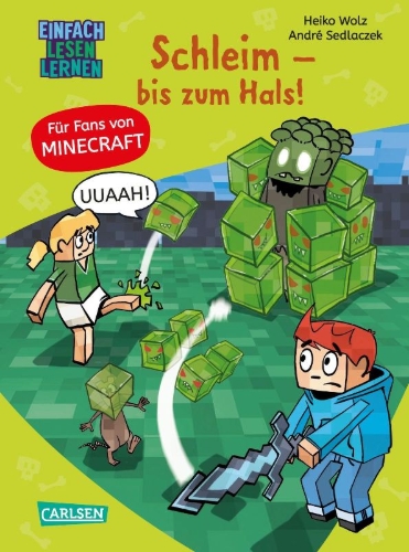 Buchcover und Innenansicht für das Buch: Minecraft 9: Schleim - bis zum Hals!