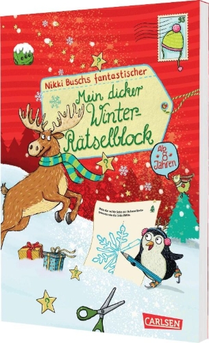 Buchcover und Innenansicht für das Buch: Mein dicker Winter-Rätselblock